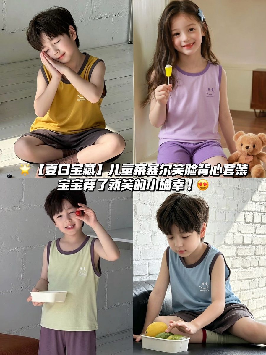 儿童莱赛尔背心套装